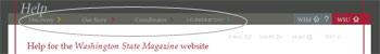 Site nav bar screen