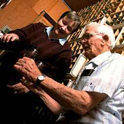 Sara Spayd and Walt Clore share experimental Limberger. <em>Robert Hubner</em>