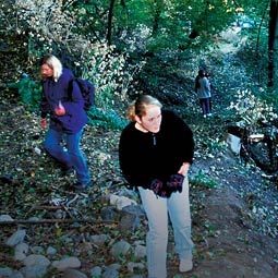 Nursing students search under Spokane's bridges and along the riverbanks each Wednesday, delivering socks, shots, and basic health care to the homeless. Robert Hubner
