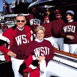 V. Lane Rawlins and wife Mary Jo join alums. Robert Hubner