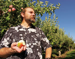 Allan Felsot, an environmental toxicologist at WSU Tri-Cities, questions the role of the common orchard pesticide methoxyclor as an endocrine disruptor. 'I've got 10 kids,' he jokes. Seriously, toxicological cause and effect are very difficult to determine. Robert Hubner