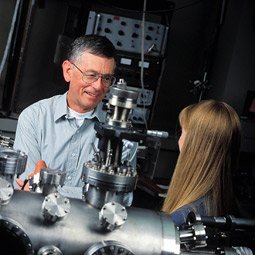 Students say Tom Dickinson's enthusiasm about science is infectious. As a result, he was honored with the 2003 Marian E. Smith Faculty Achievement Award for his teaching. Robert Hubner