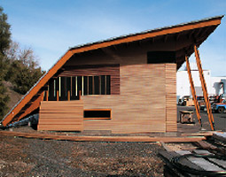 The world's first wood-plastic building.