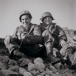 With Larry LeSueur, one of the 'Murrow Boys,' in Korea, 1952.