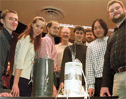 Charles Pezeshki (third from right) is a mentor to his students in Mechanical Systems Design. Charles Pezeshki (third from right) is a mentor to his students in Mechanical Systems Design.