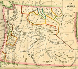 This map of the Oregon Territory, published in 1852, identified a number of the Indian tribes of the Columbia Plateau, the region drained by the Columbia and Snake rivers. This map of the Oregon Territory, published in 1852, identified a number of the Indian tribes of the Columbia Plateau, the region drained by the Columbia and Snake rivers.
