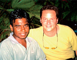 Steve Overfelt (right) with Risme Mohamed.
