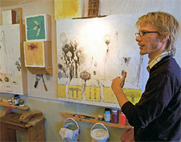 Isaac Powell, a graduate student in the Department of Fine Arts, recently won national attention for his work when a piece took grand prize in a juried competition for young artists with disabilities.