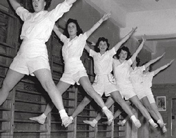 Group exercise for the Women's Service Corps ca. 1945.