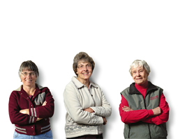 Karen Troianello, Sue Durrant, and Jo Washburn