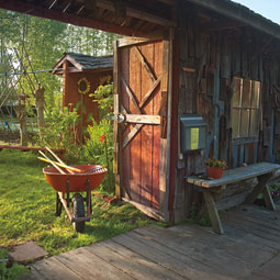 Morning light floods the Master Gardeners demonstration garden in Puyallup. The educational venue is open to the public looking for landscaping ideas or needing help with a gardening problem. <em>Zach Mazur</em>