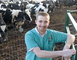 Second-year veterinary student Sam Nielsen hopes to have a rural large animal practice while most classmates are planning to work with companion animals.