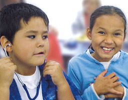 Schoolchildren are encouraged to imagine themselves in health care jobs. Photo AHEC Eastern Washington