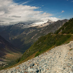 Stunningly beautiful and isolated by some of the most rugged terrain in the country, Cascade Pass is framed by a dramatic natural history. Photo by Zach Mazur.