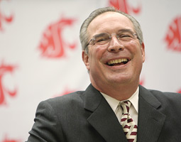 Moos at the announcement of his hire as WSU's athletic director. Tyler Tjomsland