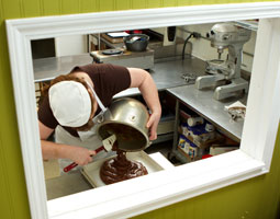 Kristine Vannoy prepares fudge. <em>Matt Hagen</em>
