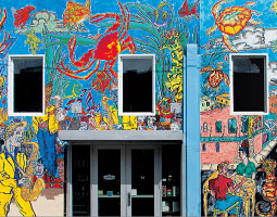 Mural by Pat Siler '61. <em>Zach Mazur/WSU Museum Of Art</em>