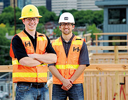 Eric Brandon '12 (left) and Nick Linton '13 worked together on architecture and engineering projects through college. Now both are starting their careers with summer internships in Seattle. Photo Matt Hagen Eric Brandon '12 (left) and Nick Linton '13 worked together on architecture and engineering projects through college. Now both are starting their careers with summer internships in Seattle. Photo Matt Hagen