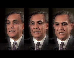 Asif Chaudhry '88 PhD, former U.S. ambassador to Moldova and currently foreign policy advisor to the chief of U.S. Naval Operations. Video frames courtesy Urdu VOA News