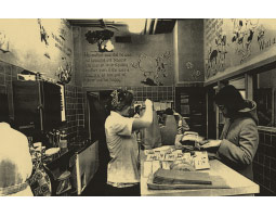 The first Ferdinand’s Ice Cream Shoppe in Troy Hall with its original murals featuring images from the popular children’s book The Story of Ferdinand. <em>Courtesy WSU Creamery</em> The first Ferdinand’s Ice Cream Shoppe in Troy Hall with its original murals featuring images from the popular children’s book The Story of Ferdinand. <em>Courtesy WSU Creamery</em>