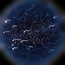 What's New? The new WSU Planetarium shines brightly with constellations and planets under its dome in Sloan Hall. Unique to the Inland Northwest, it uses a high end digital projector, specially cut mirrors, and Stellarium—software that projects a 3-D realistic sky. Image courtesy stellarium.org.