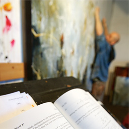 Michael Schultheis's efforts to blend art and math won him a solo exhibition at the National Academies in Washington, D.C. in 2005.