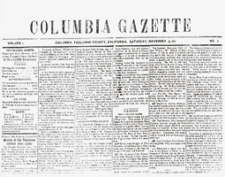 Old Columbia Gazette. Courtesy Columbia Gazette