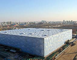 Aquatic Center on the Olympic Green. Courtesy Foiltec.