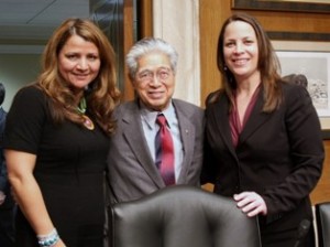 Loretta Tuell (left) with Sen. Akaka and outgoing Indian Affairs Committee director Allison Binney. Courtesy US Senate Loretta Tuell (left) with Sen. Akaka and outgoing Indian Affairs Committee director Allison Binney. Courtesy US Senate