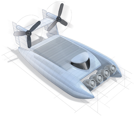 Fast boat illustration. Aaron Ashley.