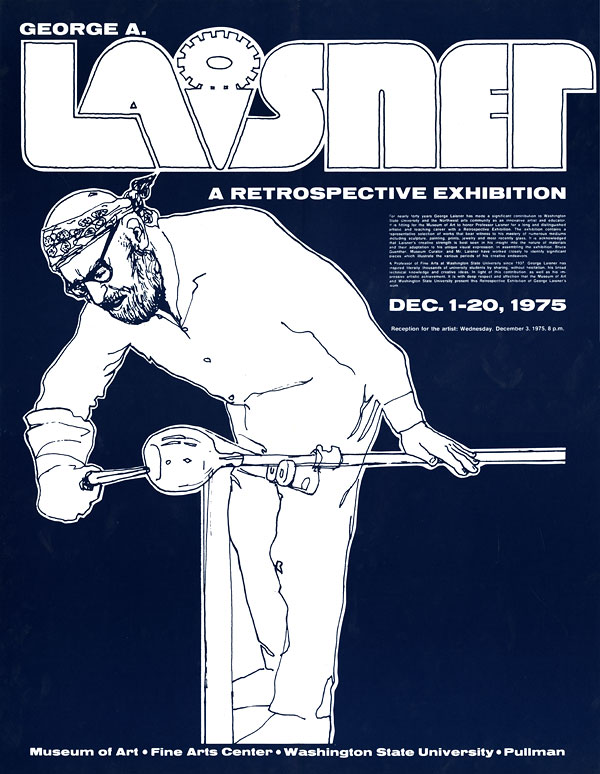 George A. Laisner retrospective exhibition poster. Courtesy WSU Manuscripts, Archives, and Special Collections